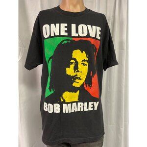 Bob Marley One Love Black Tee Shirt Size L - SKU 2004